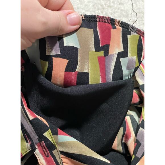 Vintage Impressions Women's Size Medium Printed Button Up Top Multicolor - Picture 9 of 9